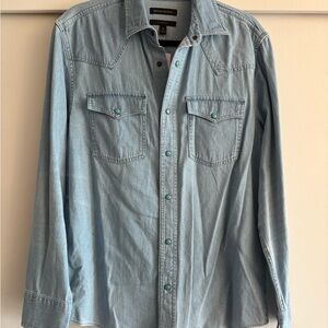 Banana Republic Light Wash Western Denim Shirt
